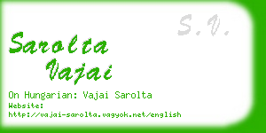 sarolta vajai business card